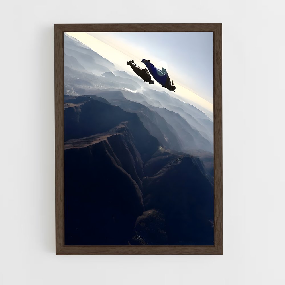 Poster Wingsuit flying flyer – affiche Vol en wingsuit (vue 5)